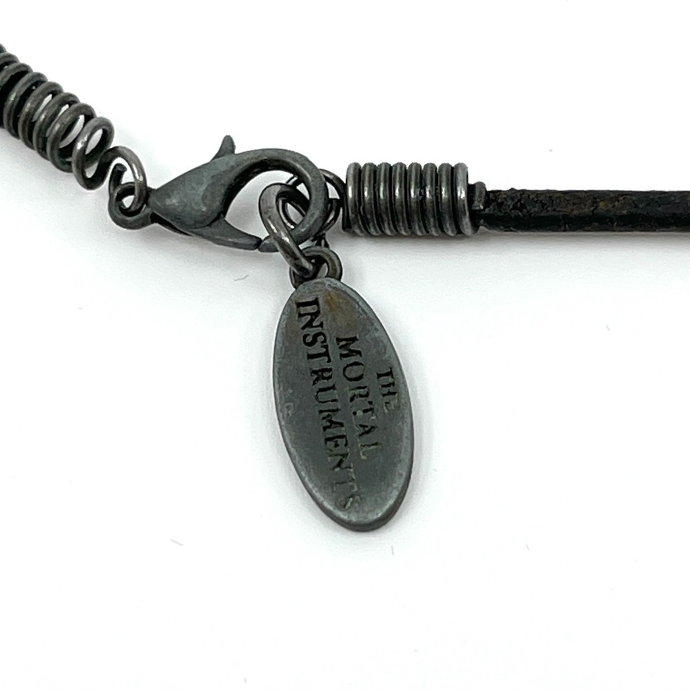 VTG The Mortal Instruments Angelic Power Rune Pendant Black Cord Necklace Retro - Picture 4 of 11